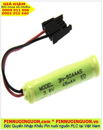 YAMAHA 3N-50AAAS, Pin nuôi nguồn PLC YAMAHA 3N-50AAAS (3.6v 50mAh) /Xuất xứ NHẬT 